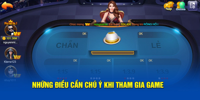 Những điều cần chú ý khi tham gia game