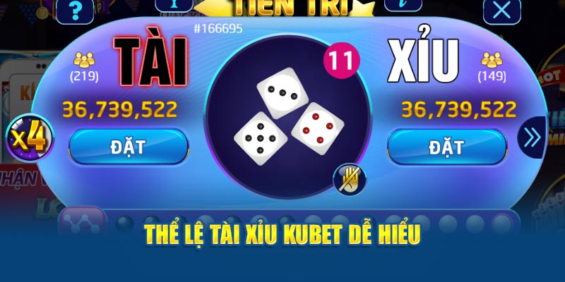 Thể lệ tài xỉu KUBET dễ hiểu